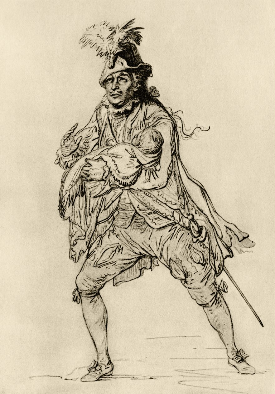 David Garrick Don Juanin roolissa tekijältä Philippe Jacques de Loutherbourg