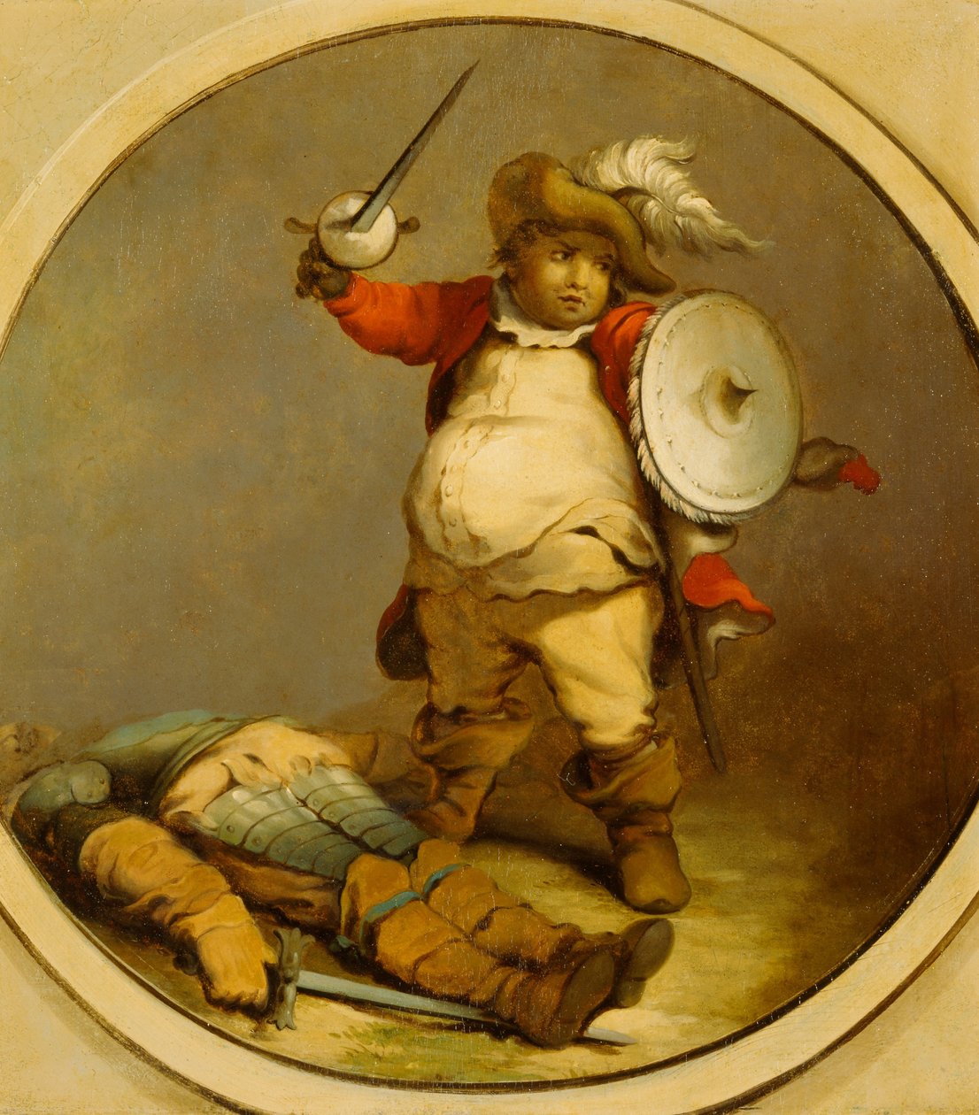 Falstaff Hotspurin kehon kanssa tekijältä Philippe Jacques de Loutherbourg