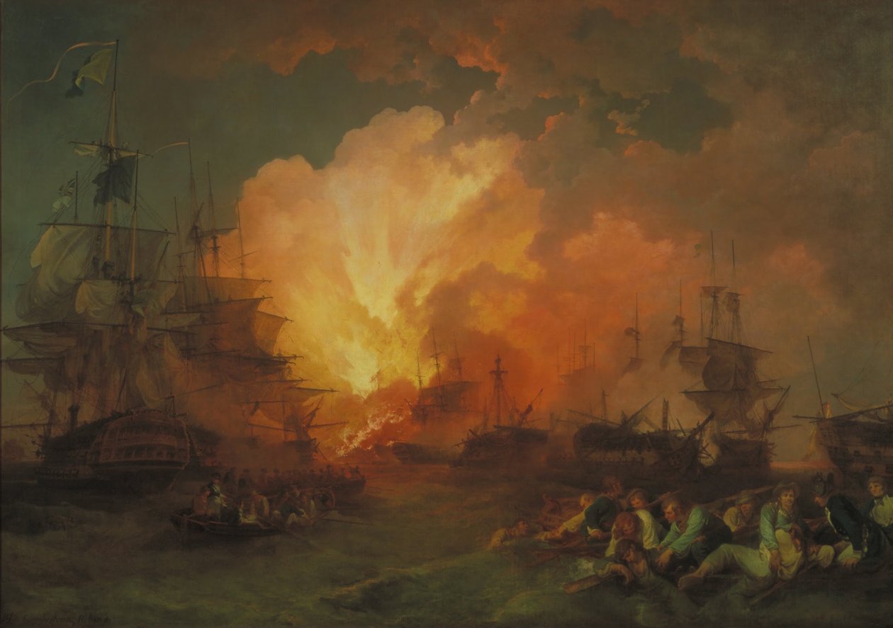 Niilin taistelu tekijältä Philippe Jacques de Loutherbourg