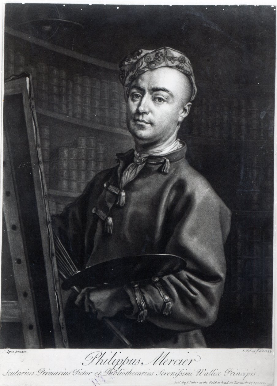 John Faberin kaivertama omakuva, 1735 tekijältä Philippe Mercier