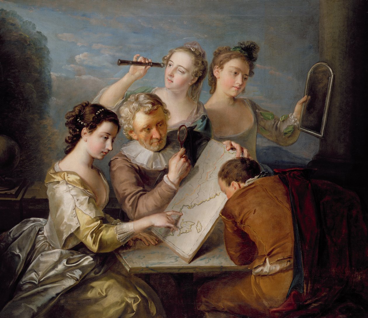 Näköaisti, n. 1744-1747 tekijältä Philippe Mercier