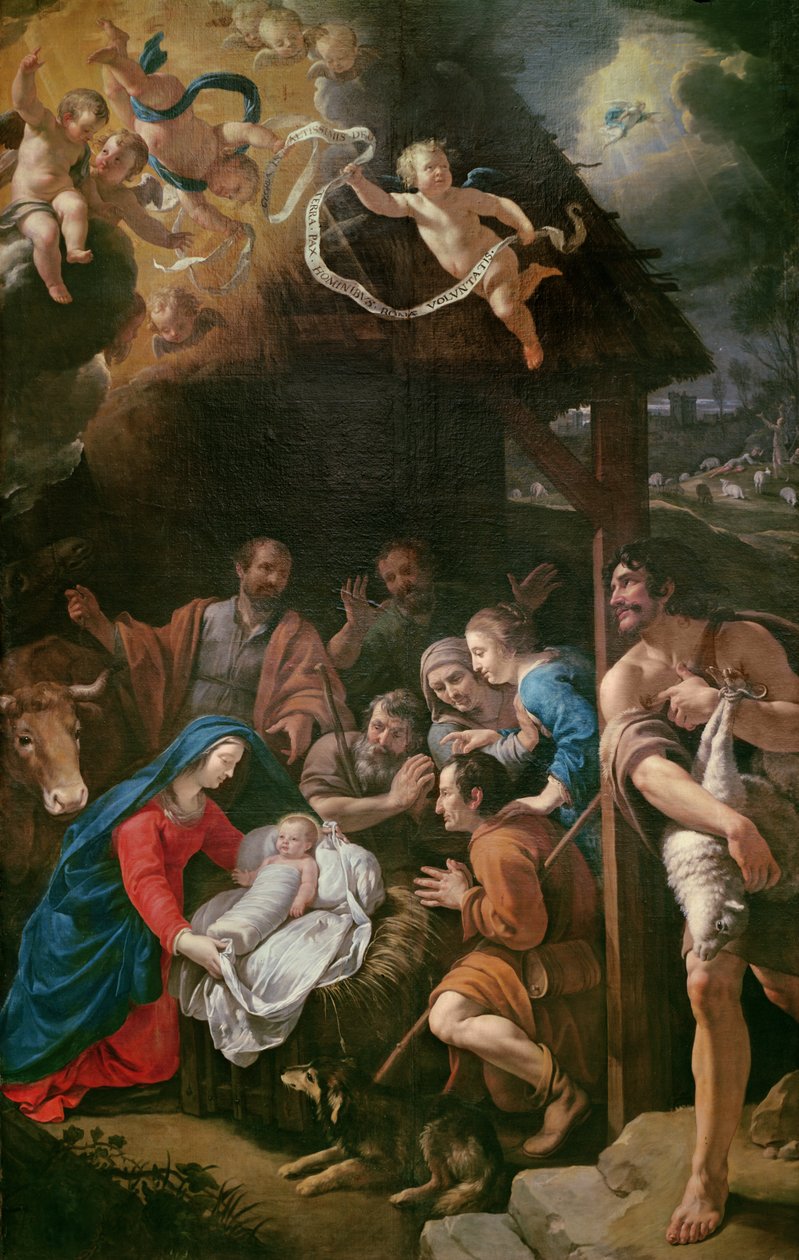 Paimenten palvonta, 1628 tekijältä Philippe de Champaigne