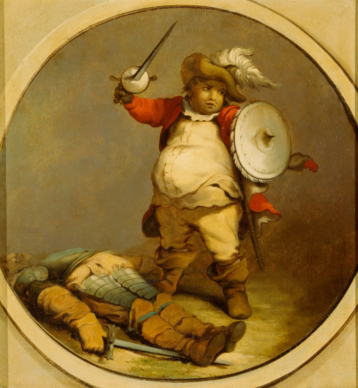 Falstaff Hotspurin ruumiin kanssa tekijältä Philippe-Jacques de Loutherbourg