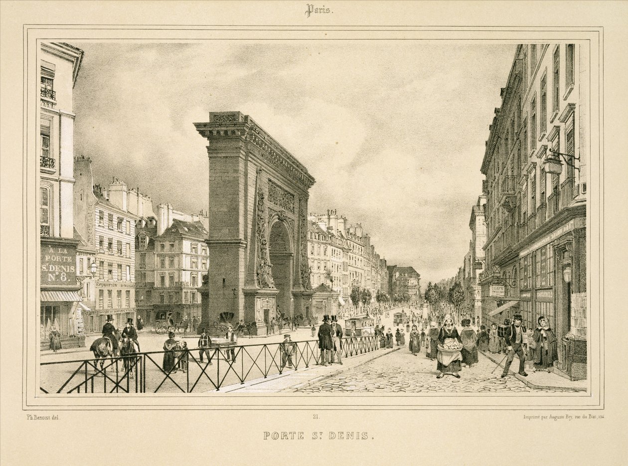 Porte St Denis tekijältä Philippe (after) Benoist