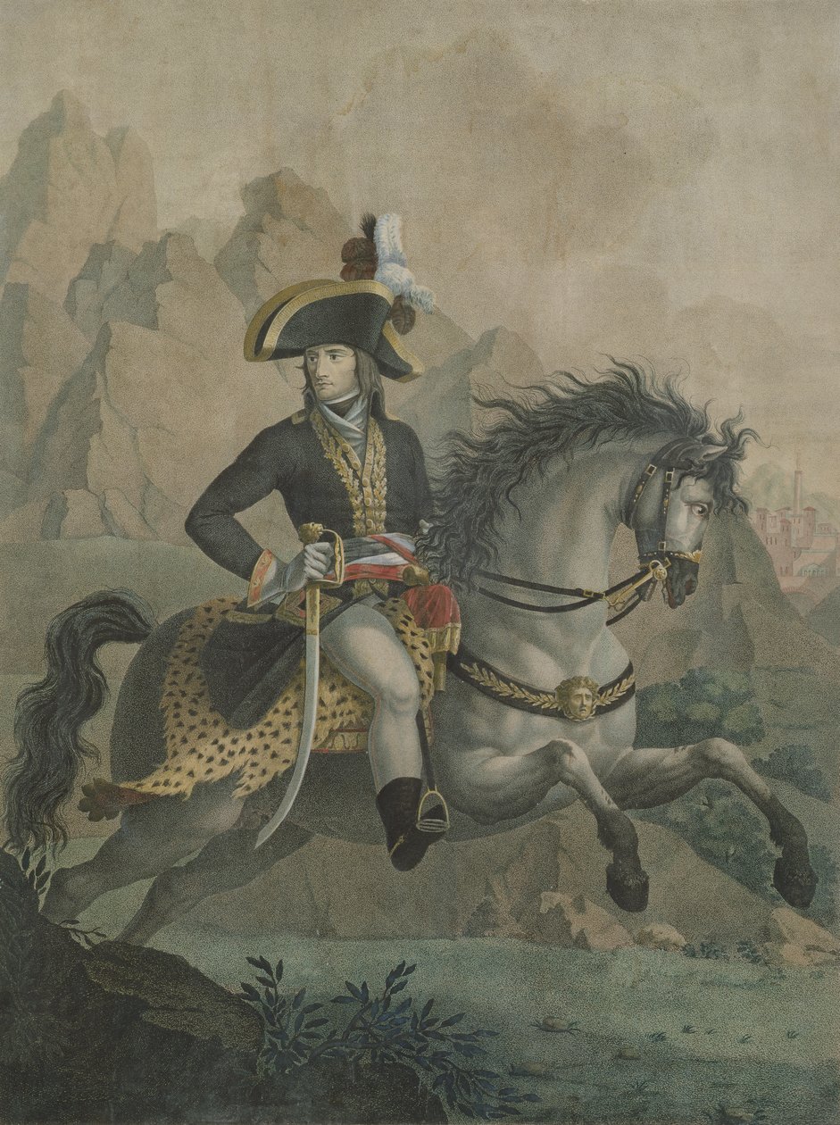Bonaparte (1769-1821) ensimmäinen konsuli, Andrea Appianin (1754-1817) maalauksesta, jonka on kaivertanut J.J.F. Tafsaert tekijältä Philippe Auguste Hennequin