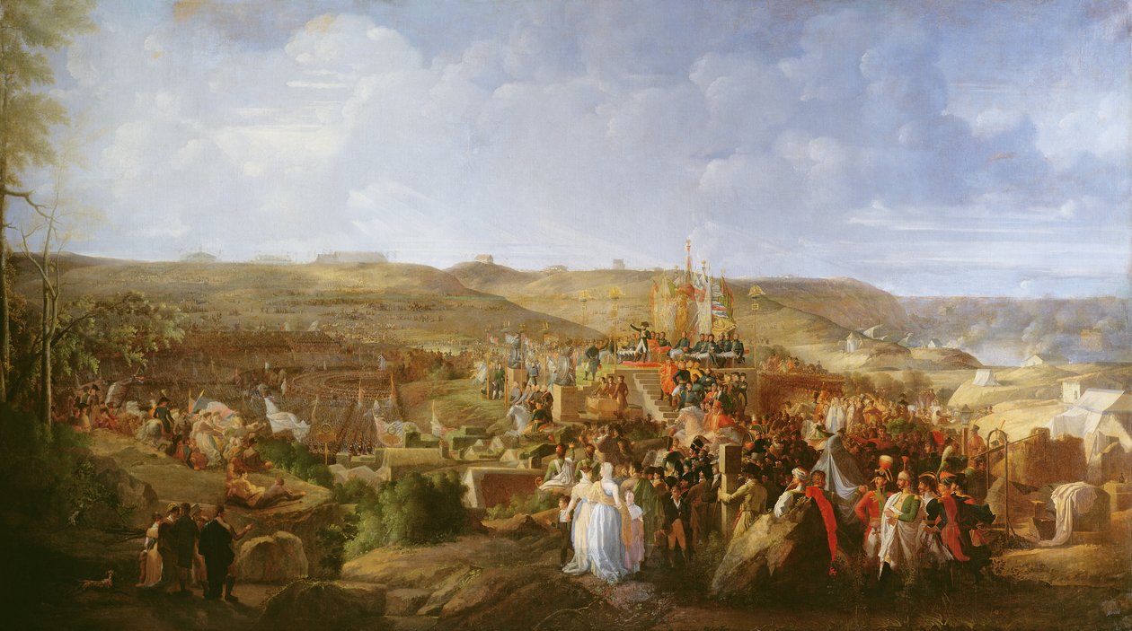 Napoleon leirillä Boulognessa jakamassa Kunnialegioonan ristiä, 16. elokuuta 1804, 1806 tekijältä Philippe Auguste Hennequin