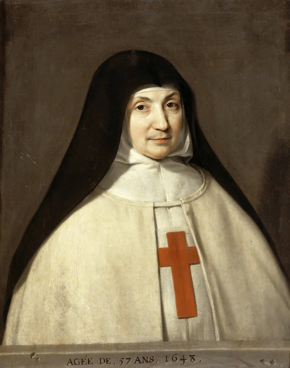 Angélique Arnauldin muotokuva 1591-1661, Port-Royalin luostarista tekijältä Philippe de Champaigne