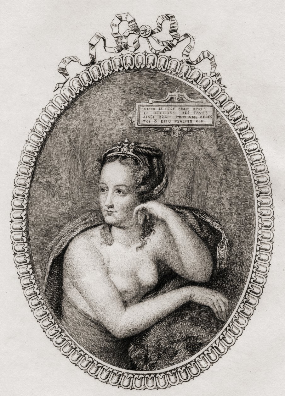 Ranskan kuninkaan Henrik II:n ranskalainen rakastajatar: Diane de Poitiers (1499-1566) tekijältä Philippe after Mercier