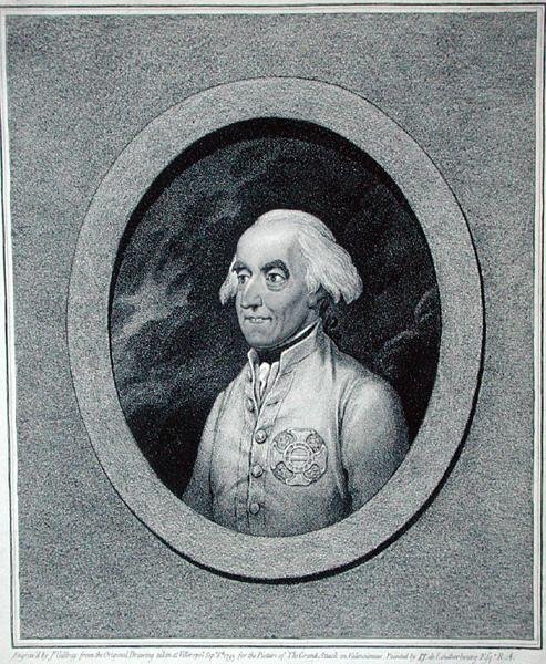 Kenraali kreivi Clairfayt (1733-98), kaiverrus James Gillray (1757-1815) (1793) (kaiverrus) tekijältä Philippe de (after) Loutherbourg