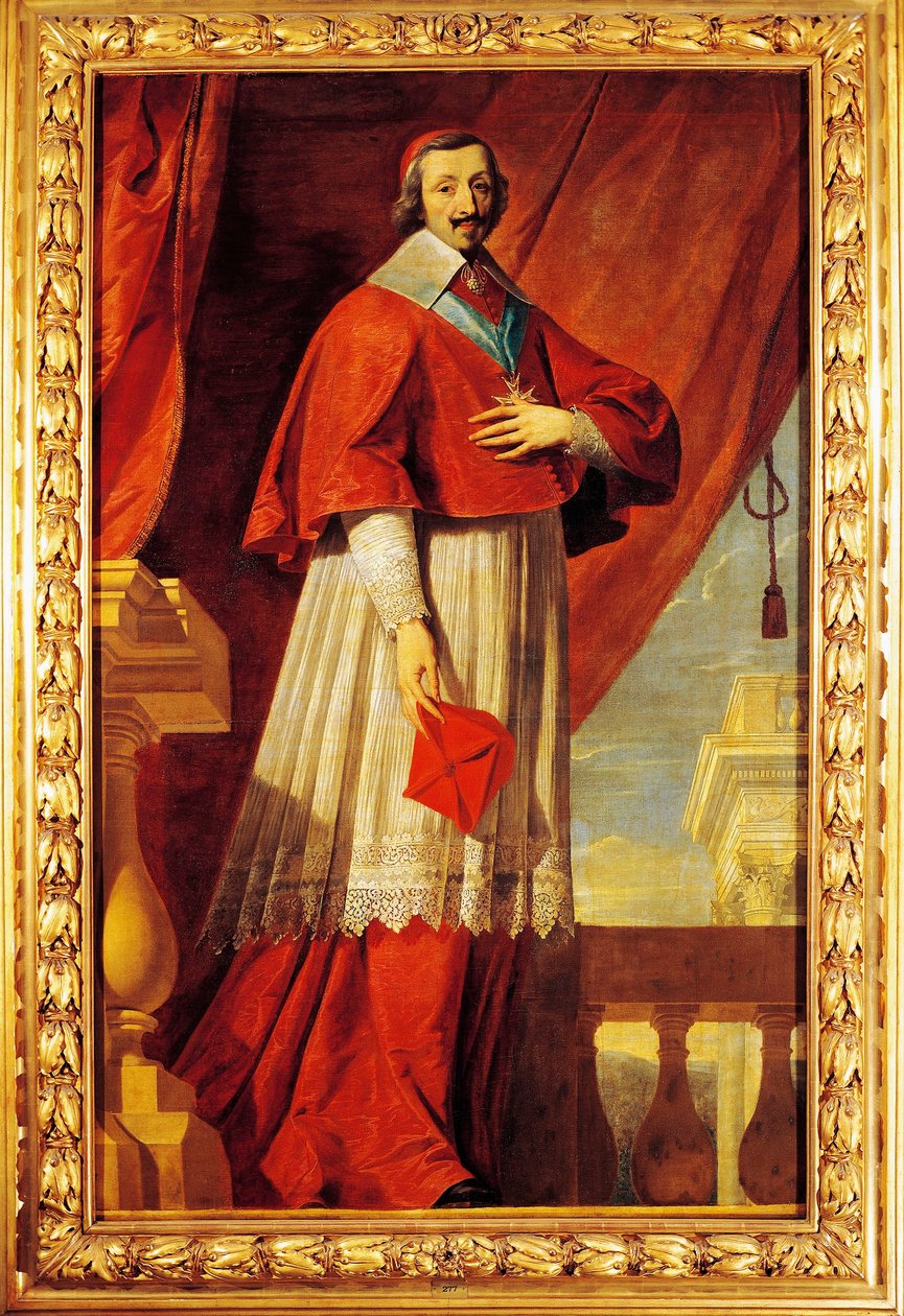 Ranska, Fontaine Chaalis, Ranskan valtiomiehen ja papin, kardinaali Richelieun (1585-1642) muotokuva tekijältä Philippe de (school of) Champaigne