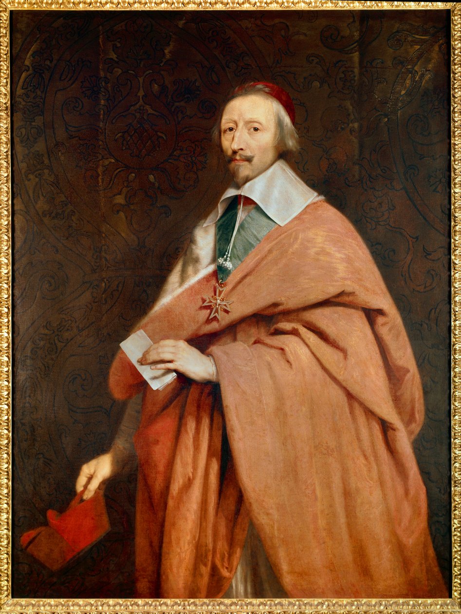 Armand Jean du Plessis, kardinaali de Richelieu (1585-1642): muotokuva Philippe de Champaignen (1602-1674) työpajasta tekijältä Philippe de (studio of) Champaigne