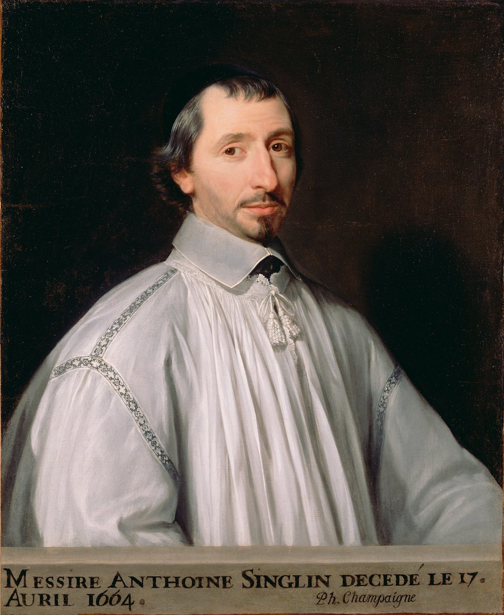 Antoine Singlin, noin 1646 (öljy kankaalle). tekijältä Philippe de Champaigne
