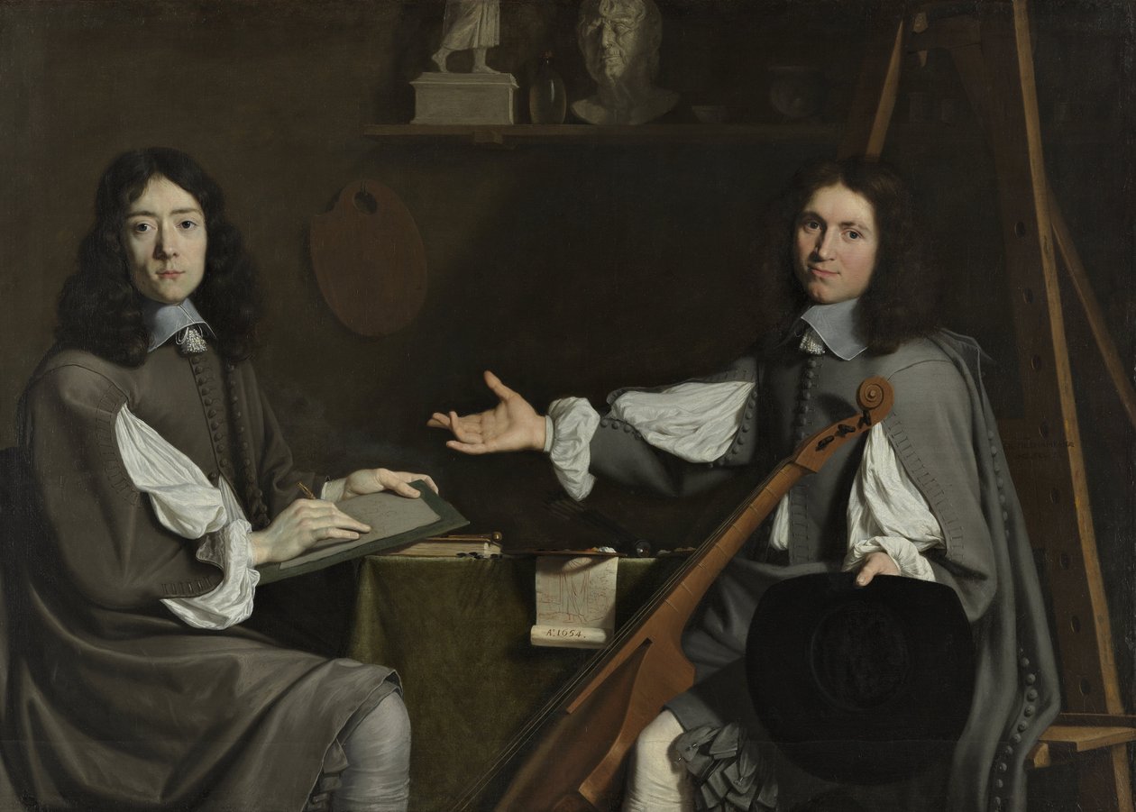 Molempien taiteilijoiden kaksoismuotokuva, 1654 tekijältä Philippe de Champaigne
