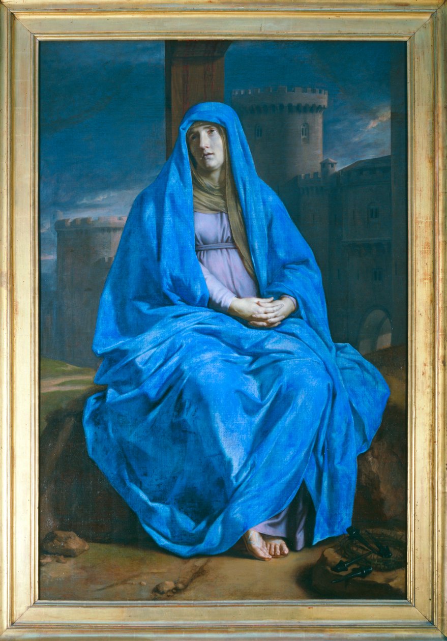 La Vierge de douleur au pied de la croix - Neitsyt surussa, risti jalkojensa juuressa ... tekijältä Philippe de Champaigne