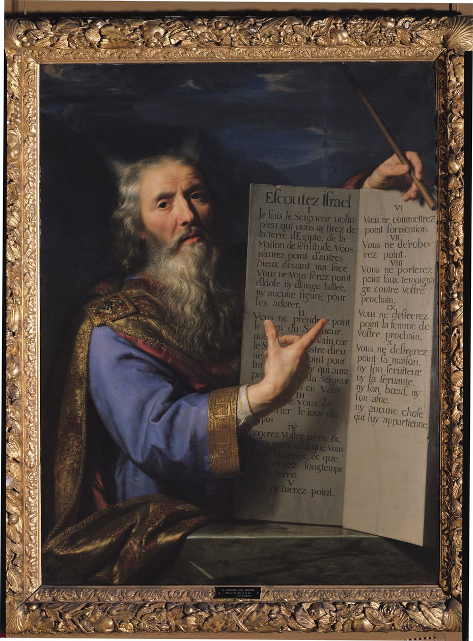 Mooses lain tauluilla, 1663 tekijältä Philippe de Champaigne