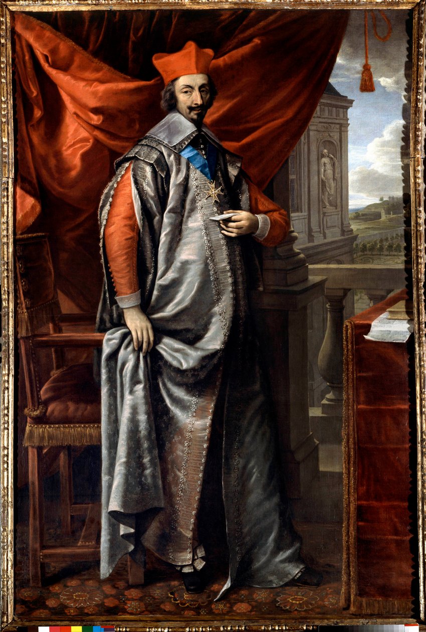 Täyspitkä muotokuva Armand Jean Du Plessis, kardinaali de Richelieu (1585 - 1642) maalauksen Philippe De Champaigne (1602-1674) Paris. Ulkoasiainministeriö tekijältä Philippe de Champaigne