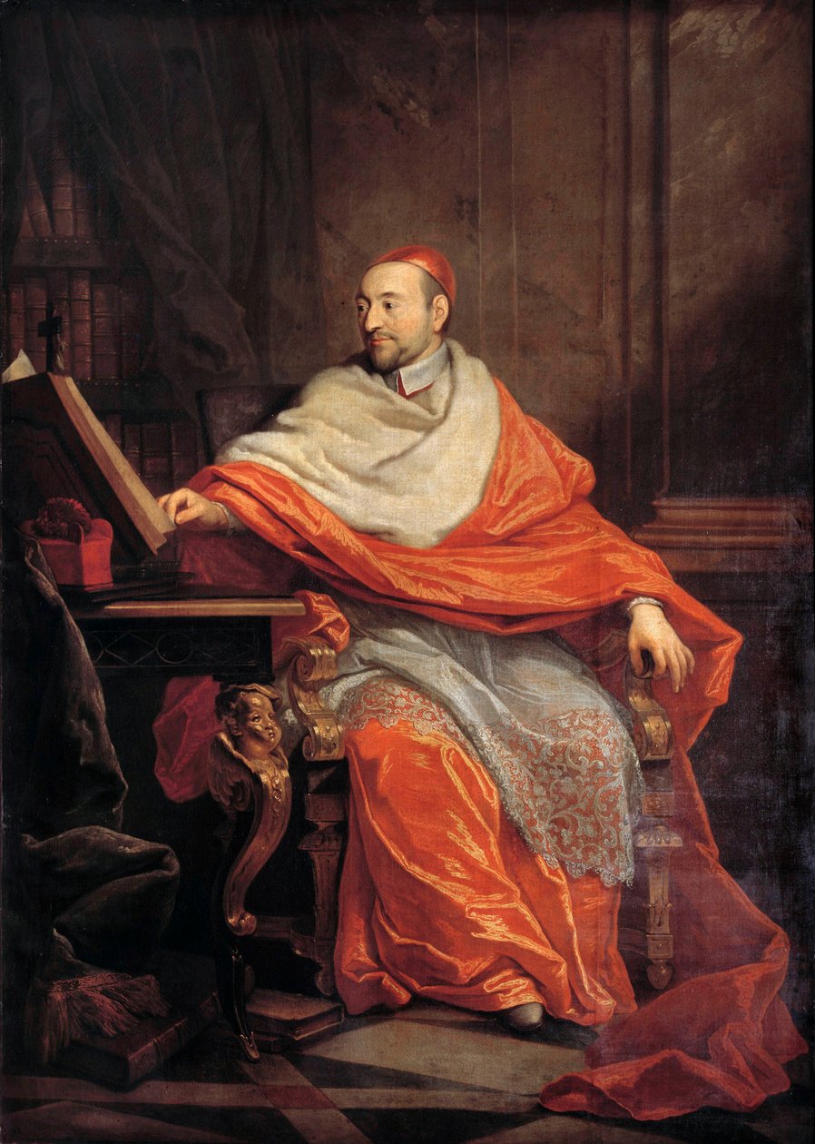 Täyspitkä muotokuva kardinaali Pierre de Berullesta (1575-1629) Philippe de Champaignen (1602-1674) maalaus 1600-luvun Pariisi, Eglise saint Sulpice - Kardinaali Pierre de Berullen (1575-1629) täyspitkä muotokuva. Philippe de Champaignen maalaus (1602-16) tekijältä Philippe de Champaigne
