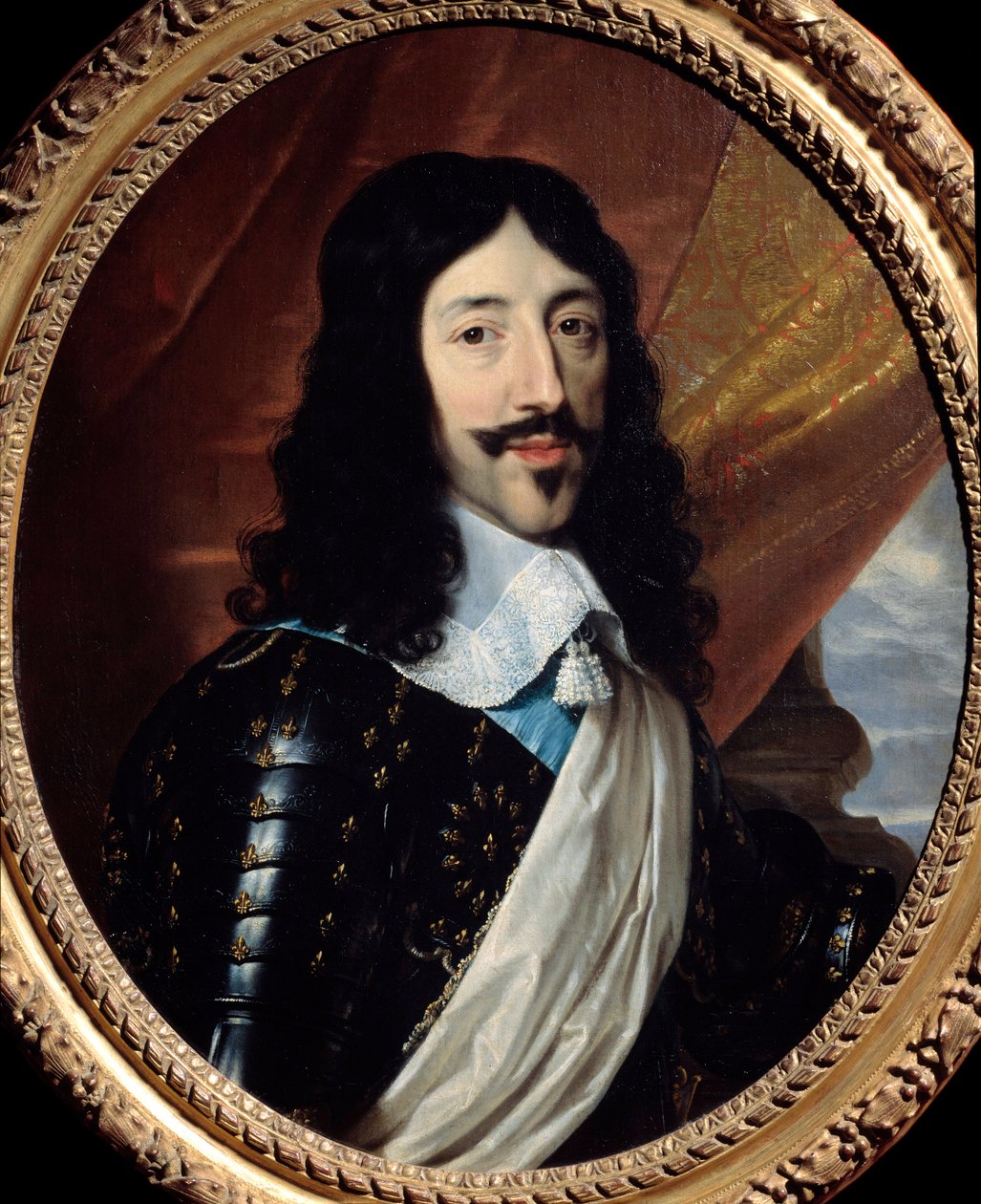Muotokuva Ranskan kuninkaan Ludvig XIII:sta (1601-1643) Philippe de Champaignen (1602-1674) maalaus 1600-luvun su. 0,75x0,62 m Pariisi, Musee Carnavalet - Ranskan kuninkaan Ludvig XIII:n (1601-1643) muotokuva. Philippe de Champaignen (1602-1674) maalaus tekijältä Philippe de Champaigne