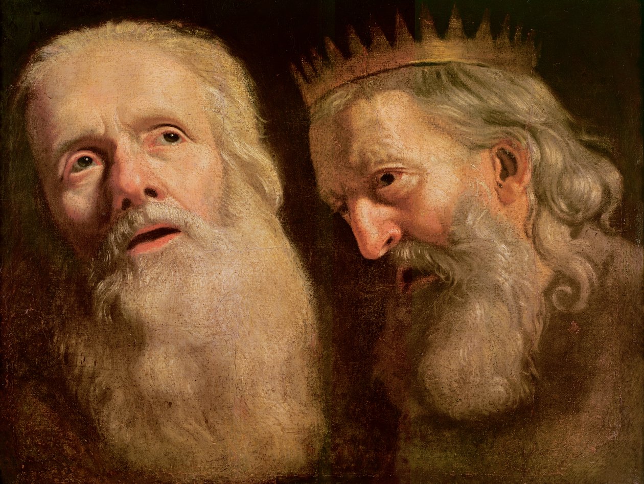 Tutkimus kahden vanhan miehen päistä, tekijältä Philippe de Champaigne
