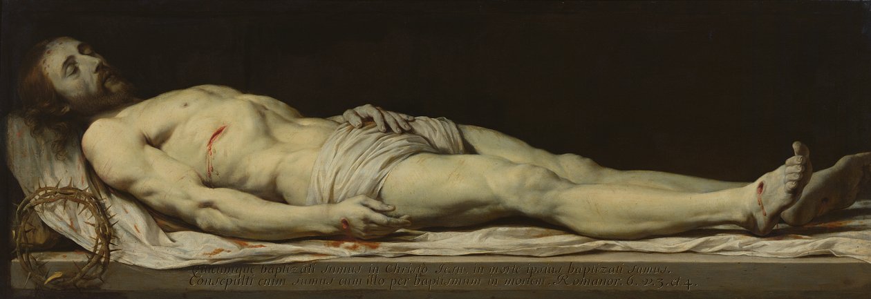Kuollut Kristus käärinliinansa päällä tekijältä Philippe de Champaigne