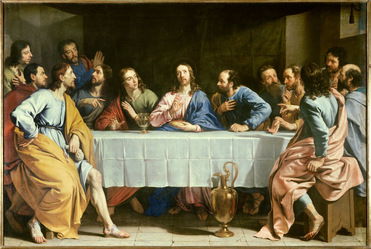 Viimeinen ehtoollinen. Philippe de Champaignen (1602-1674) maalaus. tekijältä Philippe de Champaigne