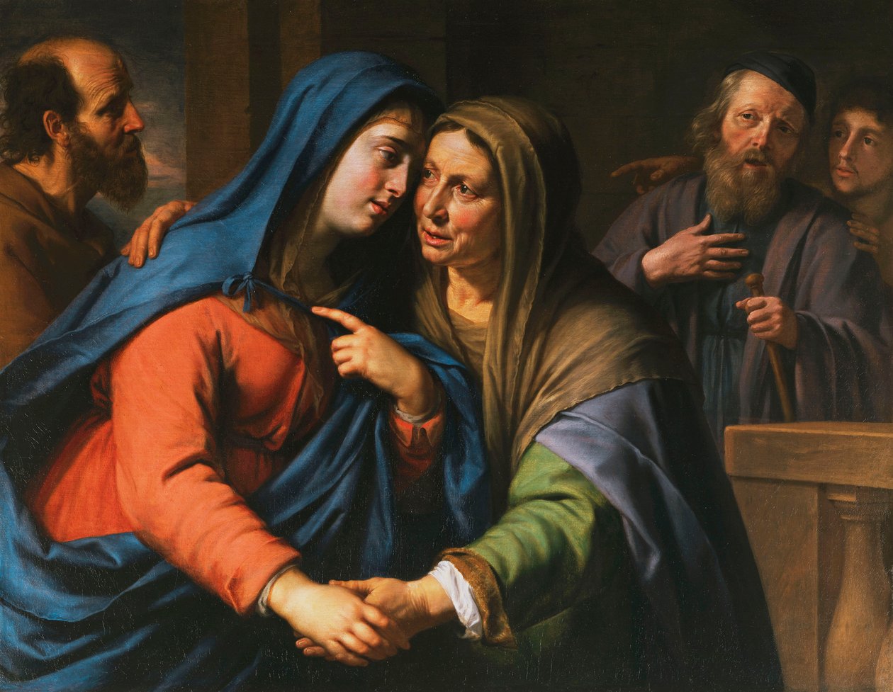 Vierailu, n. 1643 tekijältä Philippe de Champaigne