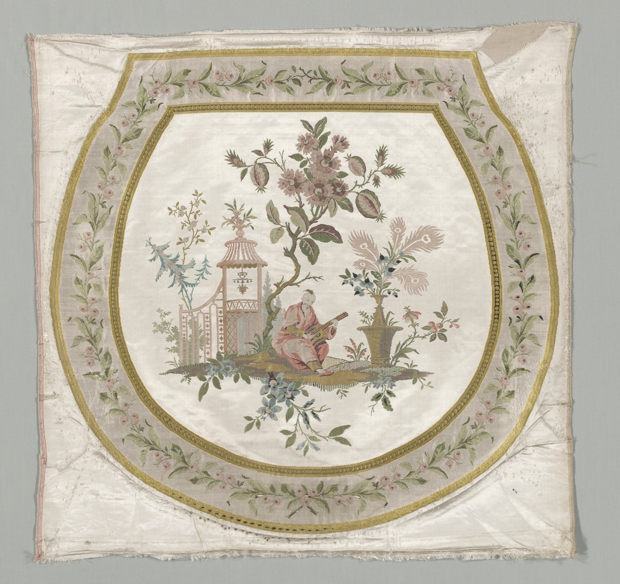 Tuolin istuimen verhoilu, c. 1743-1774. tekijältä Philippe de Lasalle