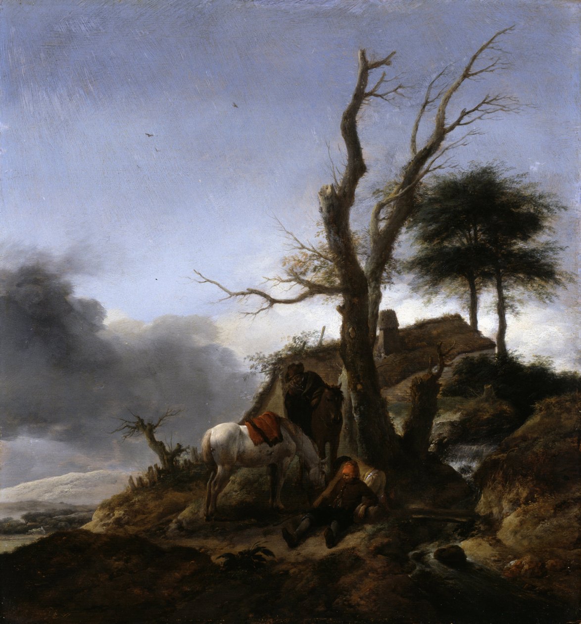 Matkustajien pysäyttäminen tekijältä Philips Wouwerman