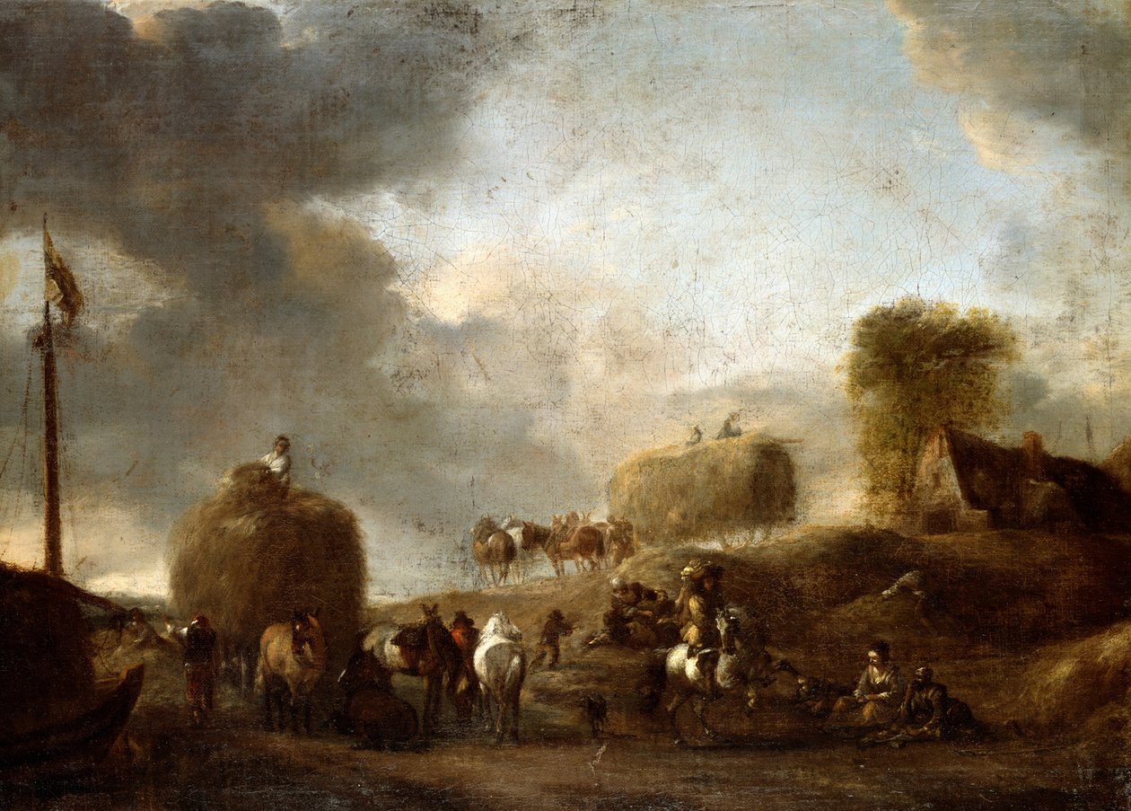 Heinänkorjuu tekijältä Philips Wouwerman