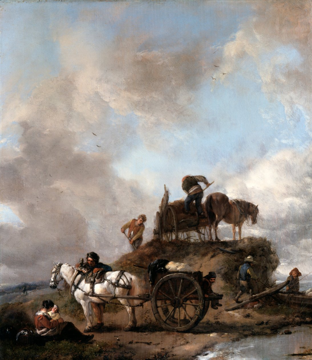 Talonpojat pelloilla - Heinänkorjuu tekijältä Philips Wouwerman