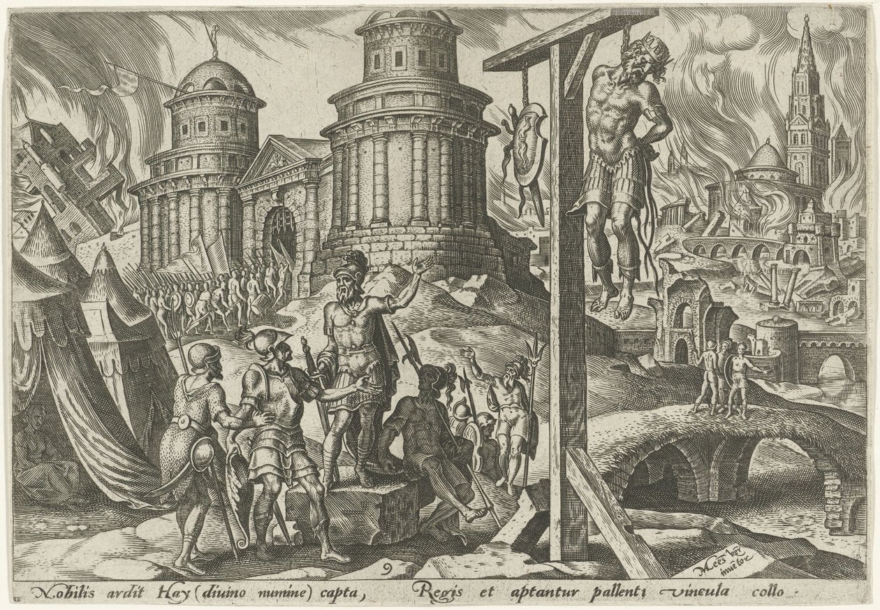 Ain kuningas hirtetään The Days of Doom of the Jewish People (sarjan nimi) tekijältä Philips Galle