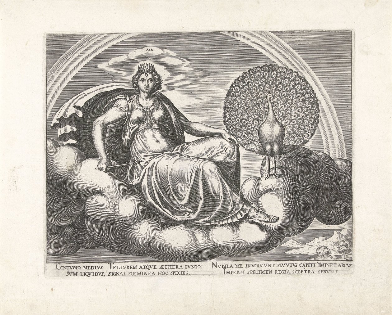 Taivas Aer (otsikko esineessä) The Four Elements (sarjan nimi) tekijältä Philips Galle