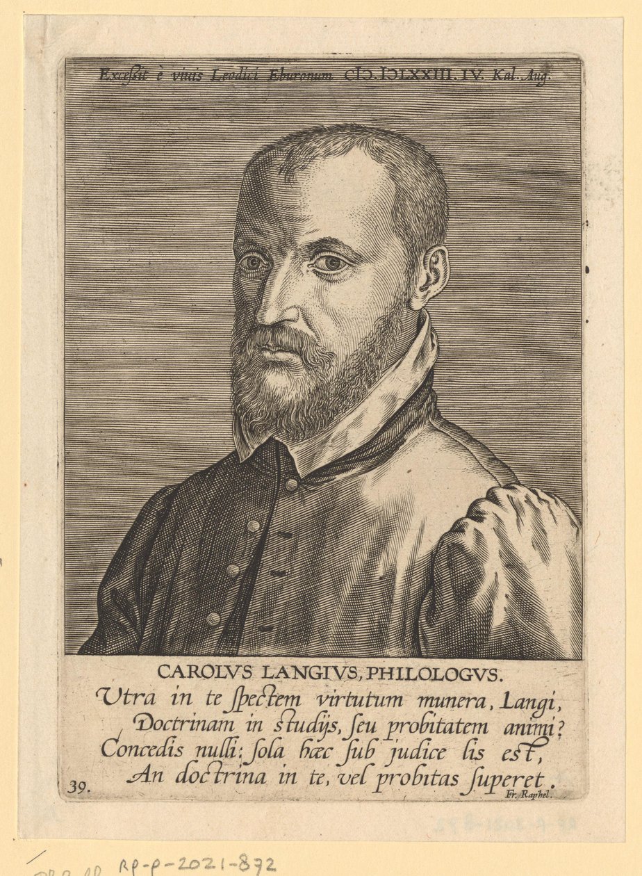 Charles de Langhen muotokuva tekijältä Philips Galle