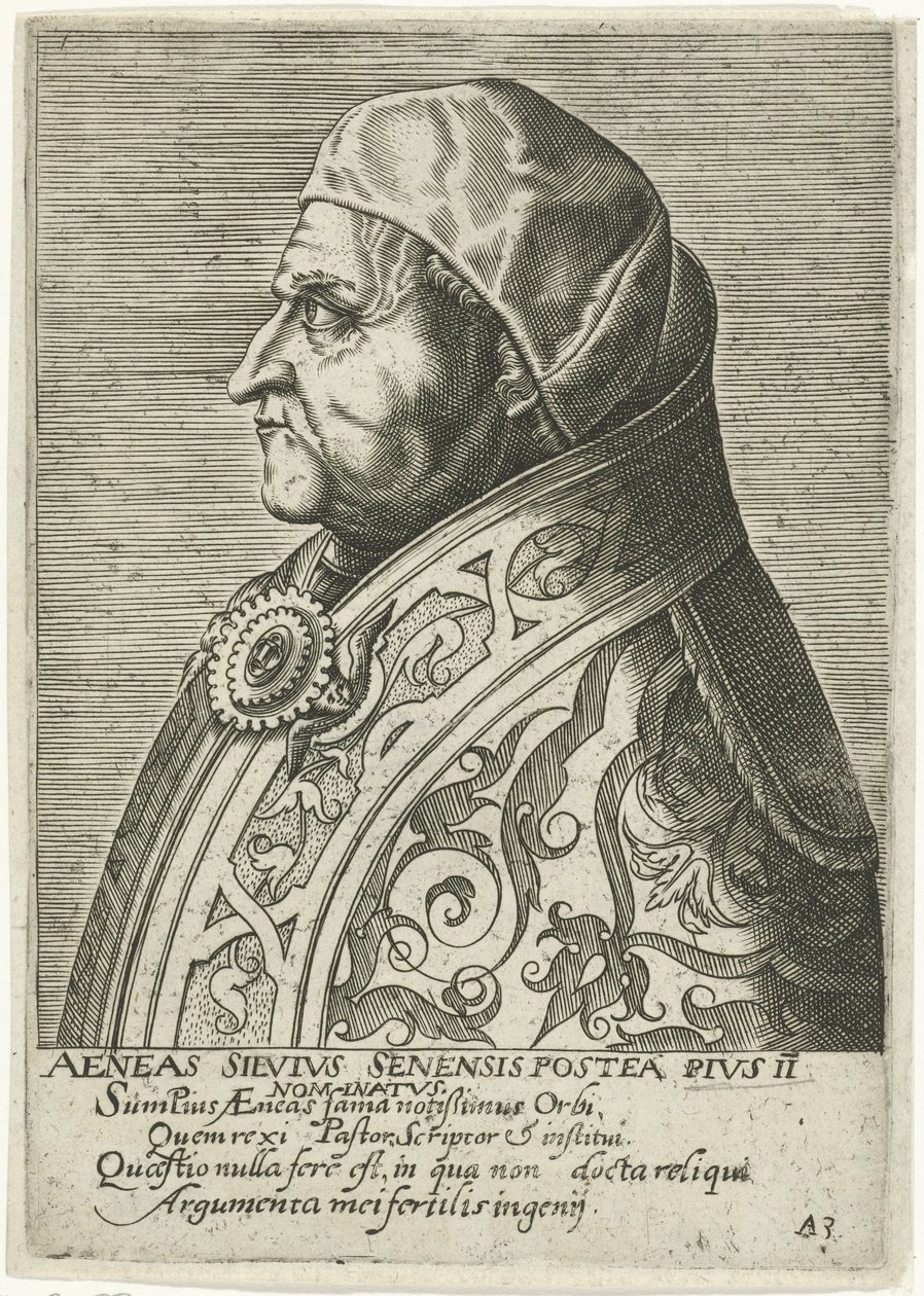 Paavi Pius II:n muotokuva tekijältä Philips Galle