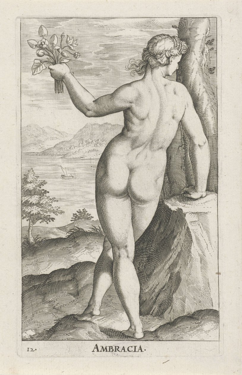 ਪਾਣੀ ਦੀ nymph Ambracia ਅੰਬਰੇਸੀਆ (ਵਸਤੂ ਉੱਤੇ ਸਿਰਲੇਖ) Stroom- en waternimfen (ਲੜੀ ਦਾ ਸਿਰਲੇਖ) Nympharum oceanitid, ephyridum potamidum naiadus (ਲੜੀ ਦਾ ਸਿਰਲੇਖ) ਫਿਨਿਸ਼ tekijältä Philips Galle