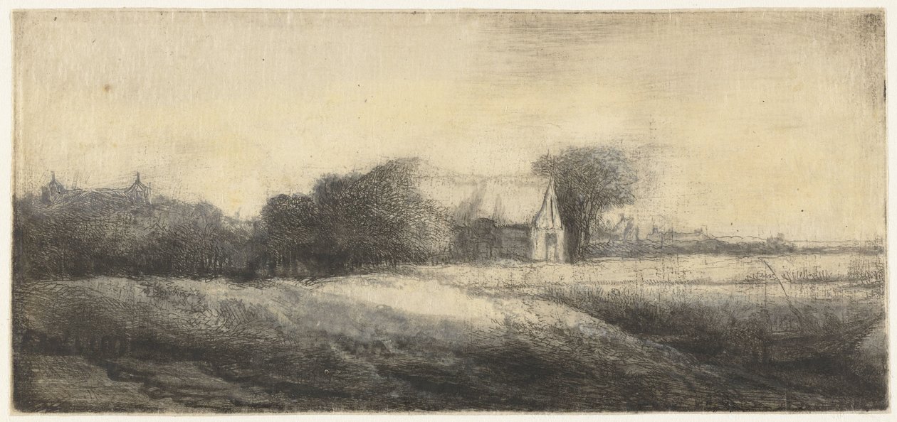 Maisema kalastajan kanssa veneessä tekijältä Philips Koninck (attributed to)