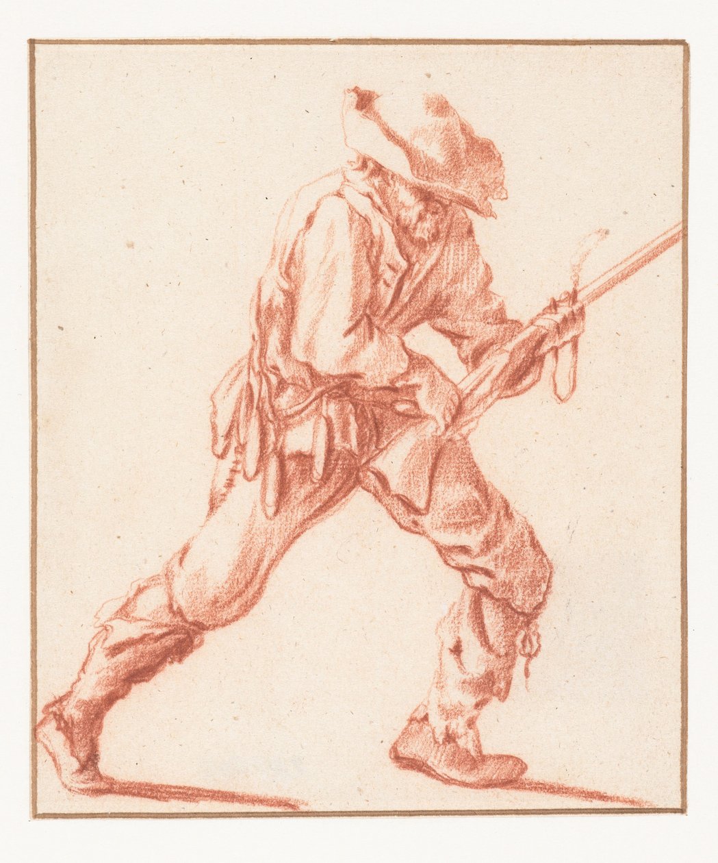 Mies lataa kivääriä tekijältä Philips Wouwerman (copy after)