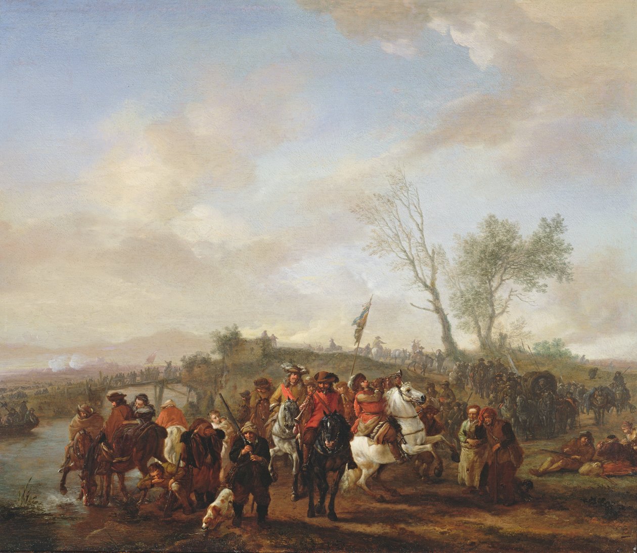 Armeija marssilla (paneeli) tekijältä Philips Wouwerman