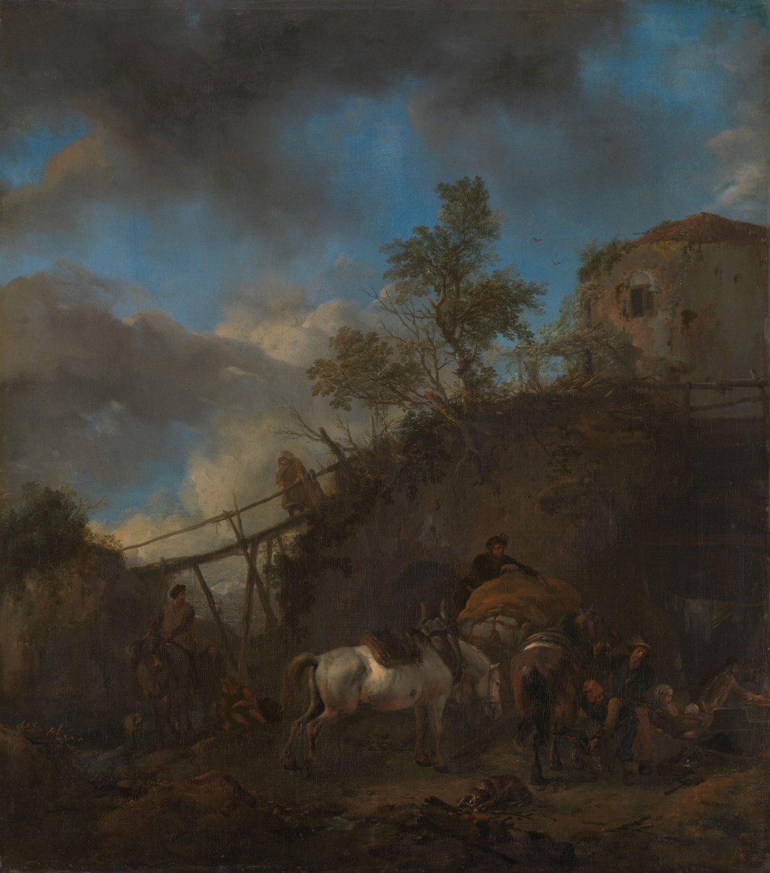 Seppä kengittää hevosta tekijältä Philips Wouwerman