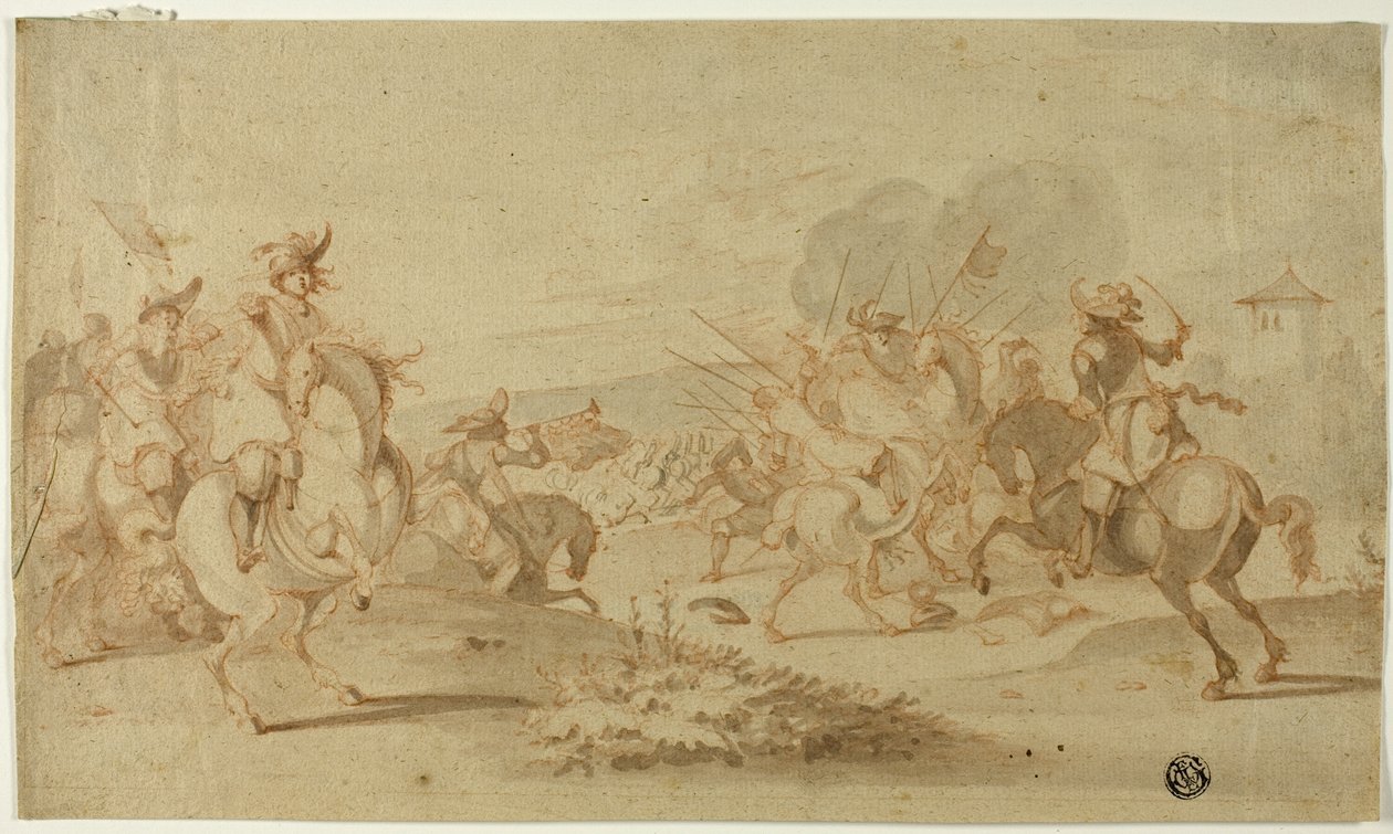 Ratsuväki taistelussa tekijältä Philips Wouwerman