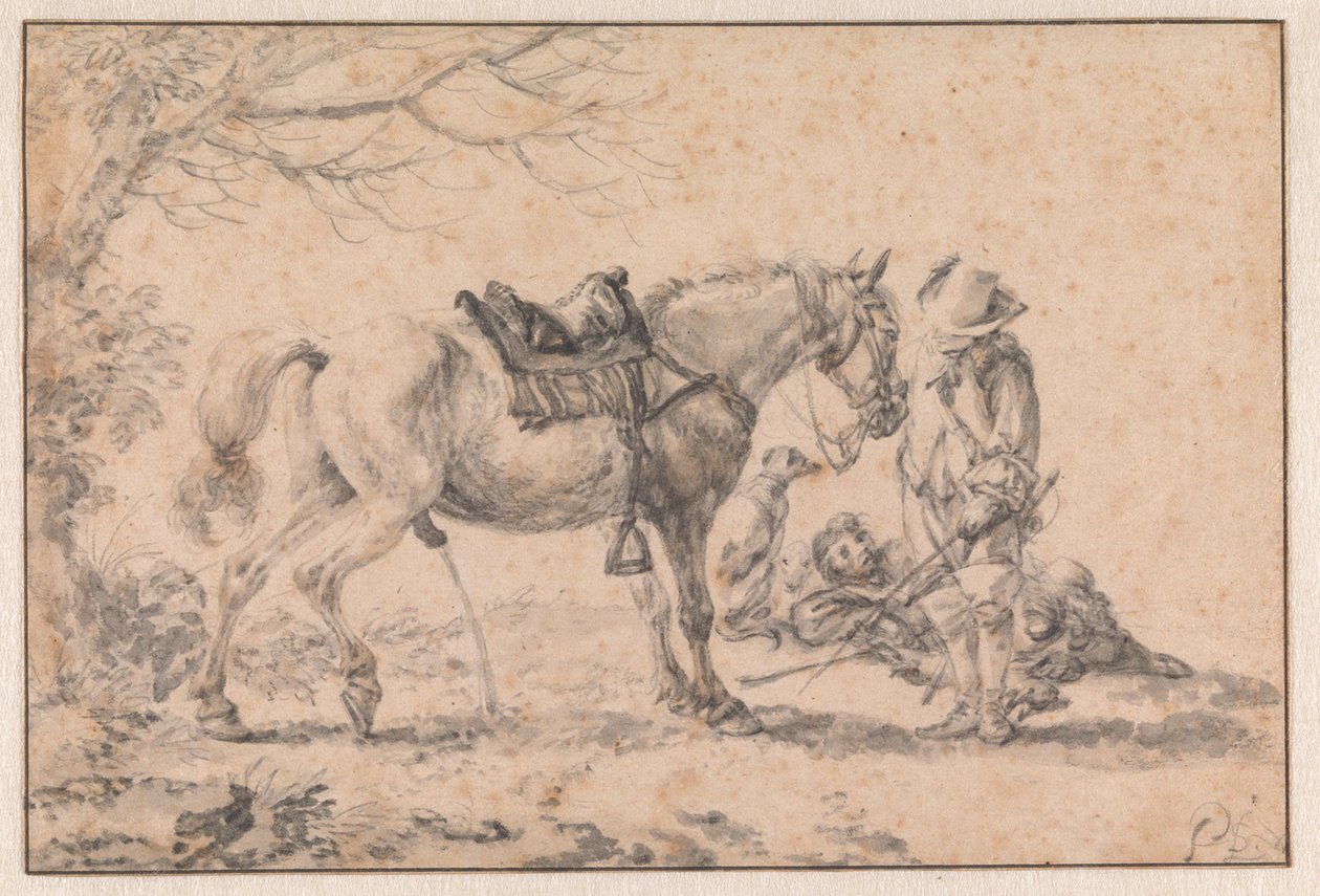 Kuseva hevonen tekijältä Philips Wouwerman