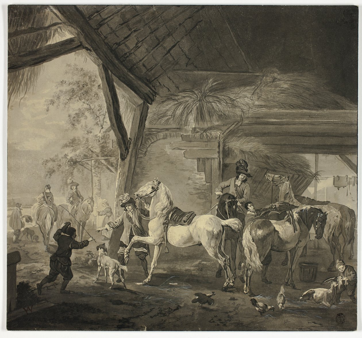 Tallin sisätilat tekijältä Philips Wouwerman
