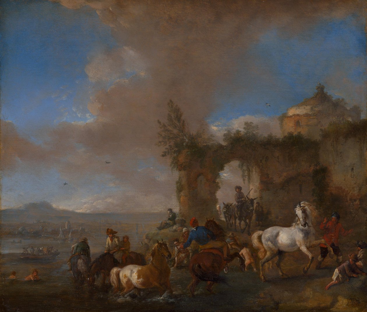 Hevosten uittopaikka tekijältä Philips Wouwerman
