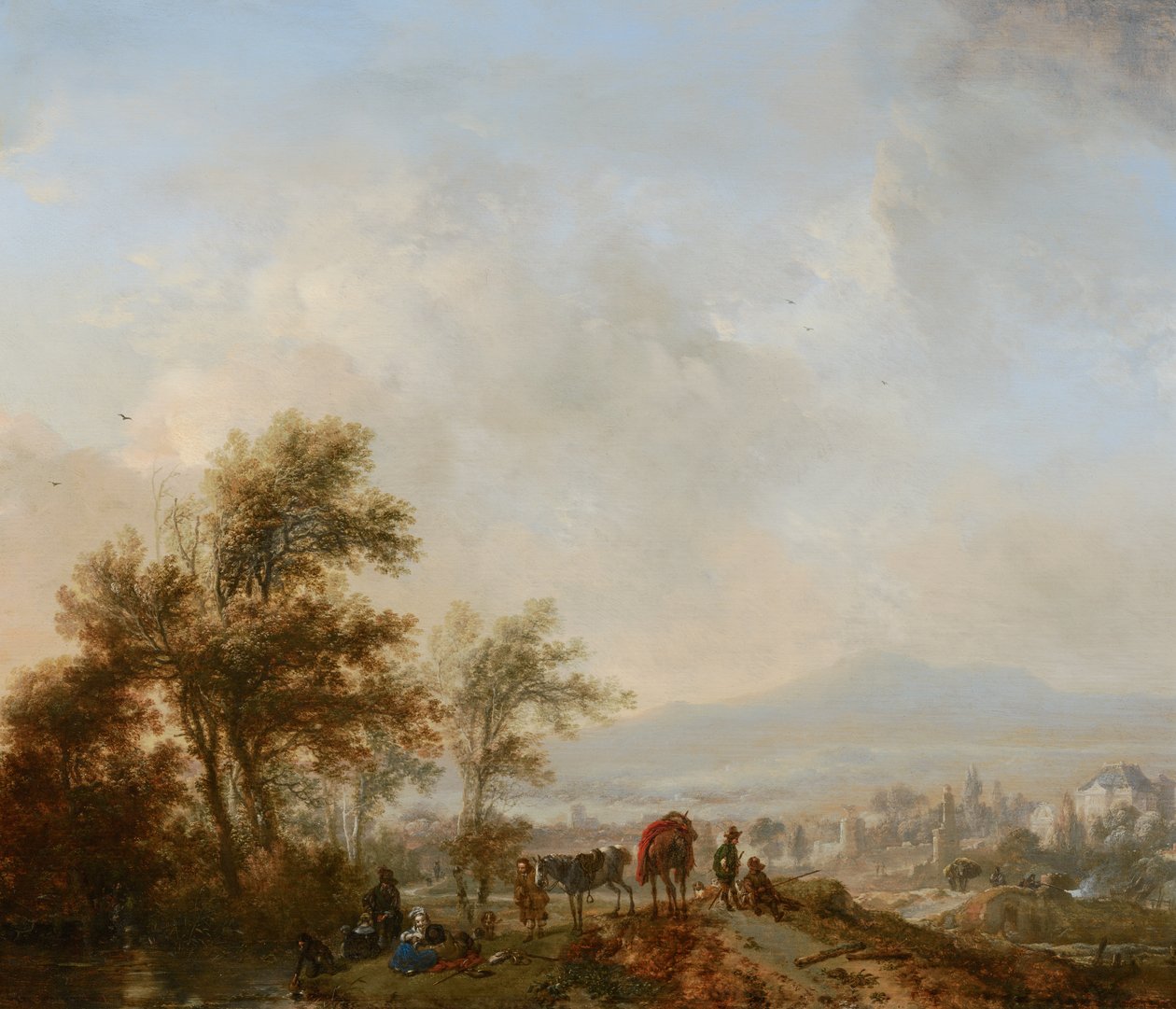 Lepo metsästyksen aikana tekijältä Philips Wouwerman