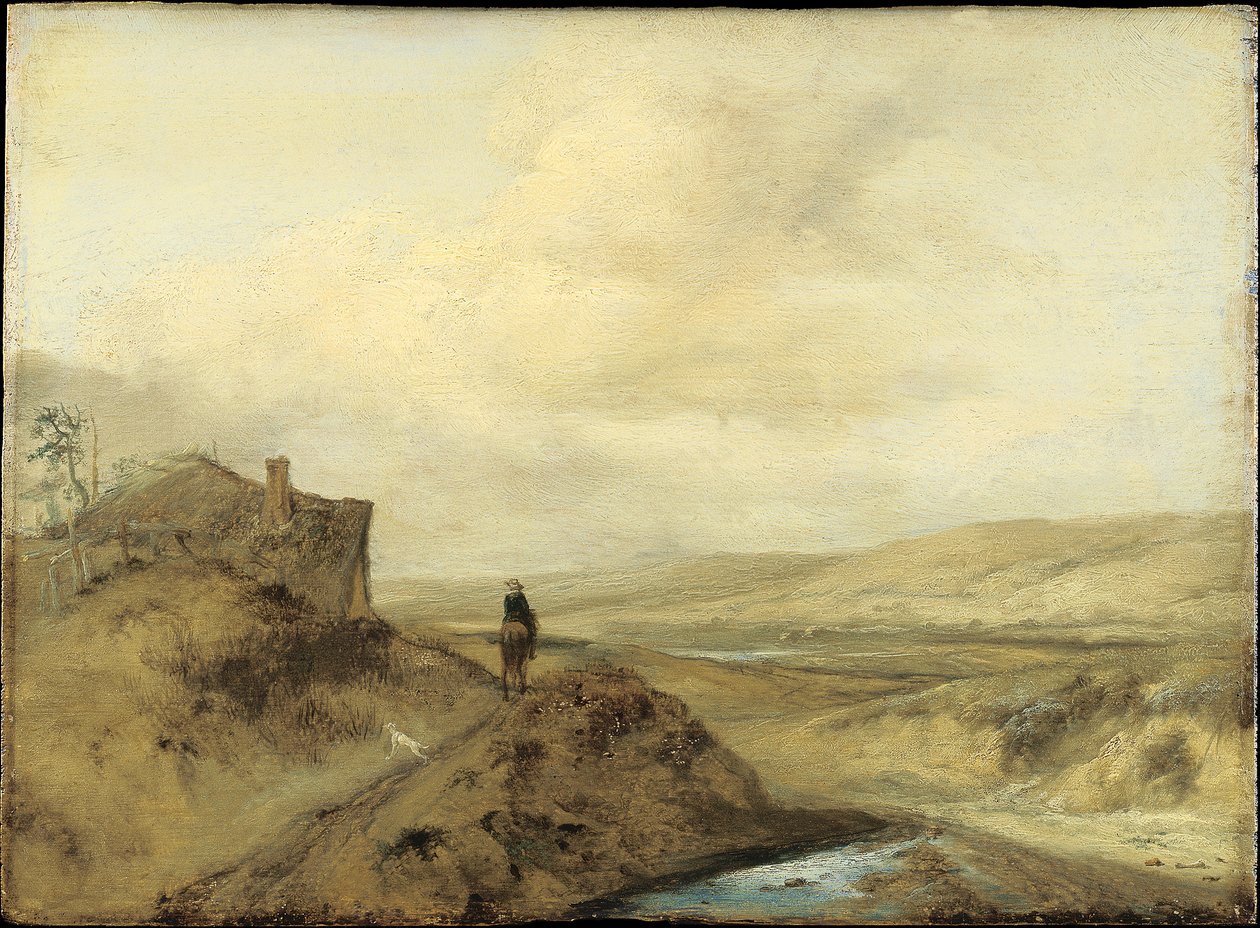 Ratsastaja hiekkadyyneillä tekijältä Philips Wouwerman
