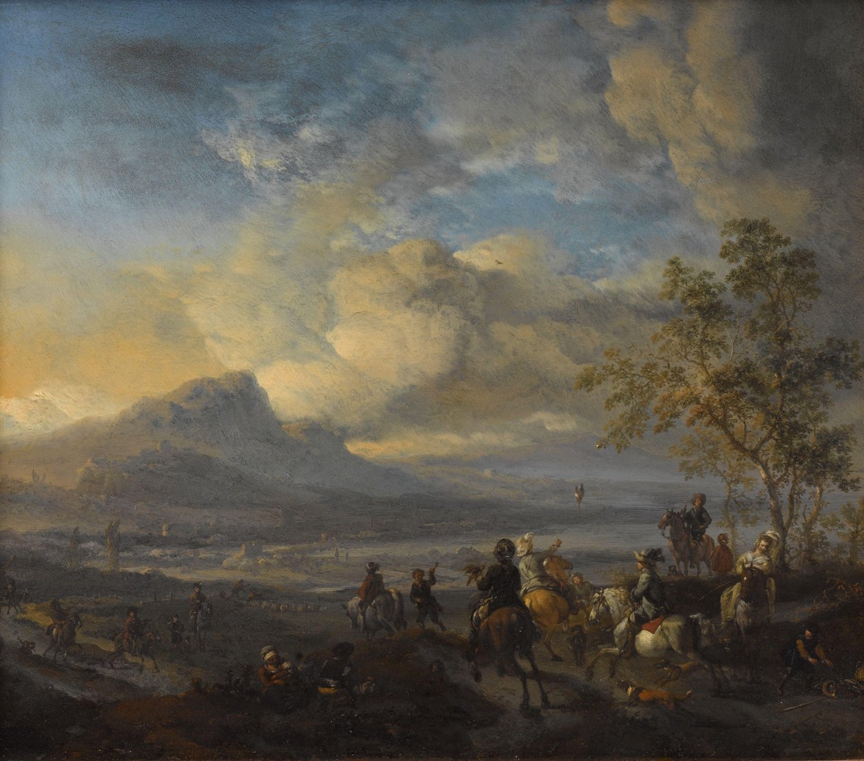 Falconin metsästys tekijältä Philips Wouwerman