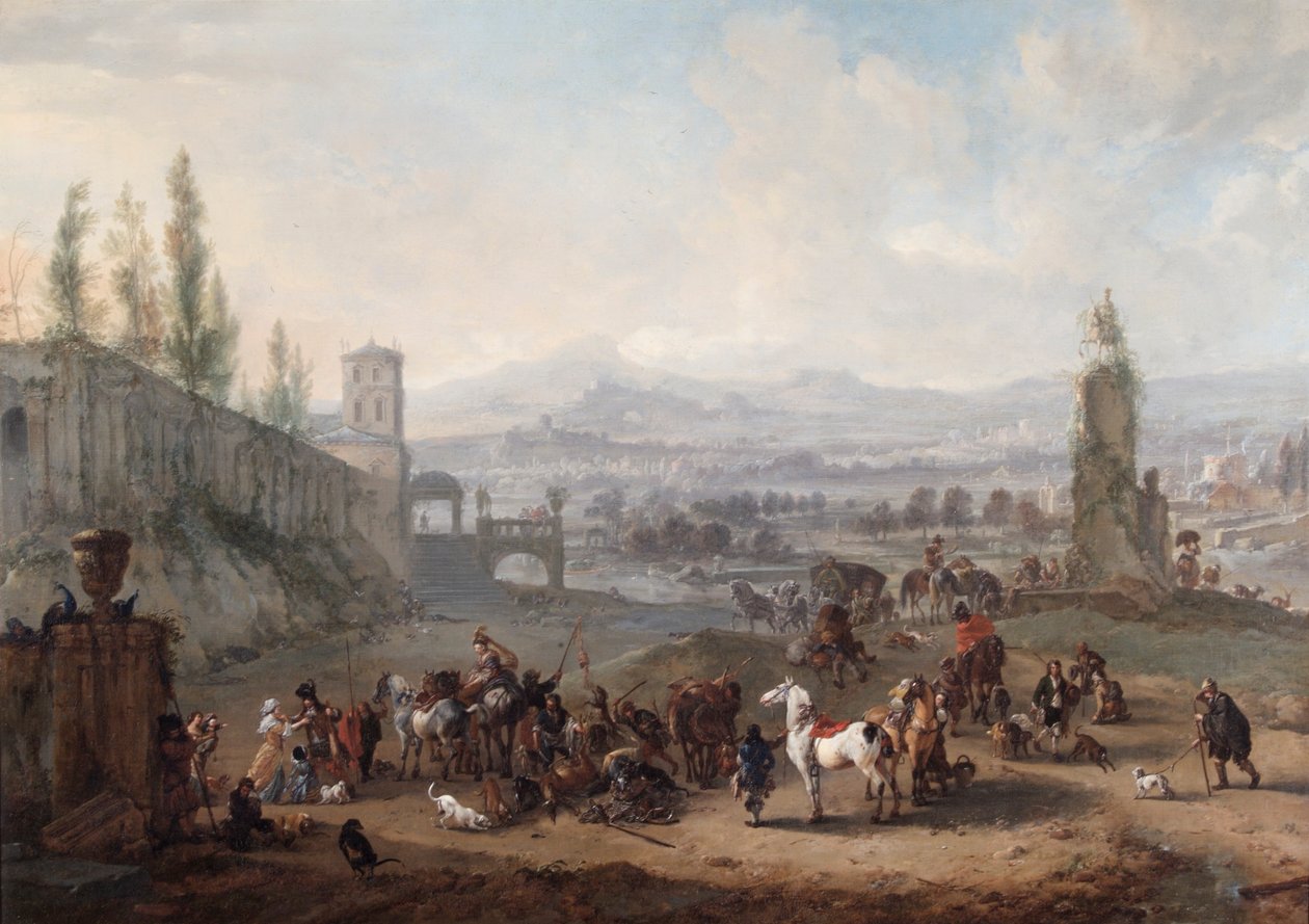 "The Return from the Chase", 1650-luku tekijältä Philips Wouwerman