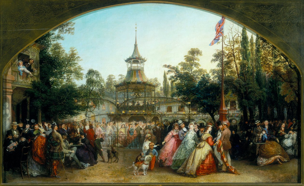 "The Dancing Platform at Cremorne Gardens", 1864. tekijältä Phoebus Levin
