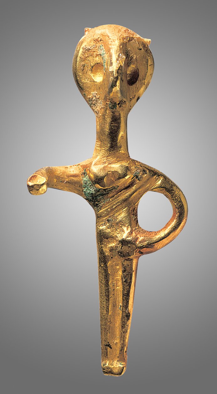 Naisjumalan hahmo, noin 2000-1550 eKr. (kulta) tekijältä Phoenician