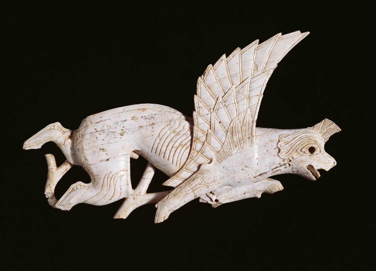 Griffin plakki, Fort Shalmaneser, Nimrud, Pohjois-Irak, 9.-8. vuosisadalla eKr. tekijältä Phoenician